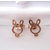 Rose Gold Rabbit Earrings