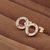 Rose Gold Loop with Rhinestone earrings