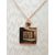 Square Stone Pendant Necklace