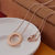 Rose Gold Single Loop Pendant Necklace