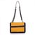 Yellow leather metal chain shoulder bag