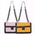 Yellow leather metal chain shoulder bag