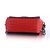 Red leather metal chain shoulder bag