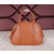 Embossing leather top handle bag