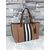 Classic check canvas tote bag