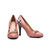 Pink leather pump