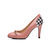 Pink leather pump