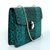 Green Leopard Print Leather Serpenti Snake Closure Medium Bag