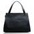 Black Python Leather Edge Bag