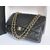 Black Ball Skin Leather Quilting Chain Bag (Gold)