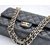 Black Lamb Skin Leather Quilting 2.55 Chain Bag (Gold)