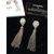 Small chain tassels pearl earrings