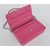 Fuchsia leather flap bag