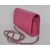 Fuchsia leather flap bag