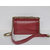 Red cow hide leather flap bag