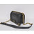 Black cow hide leather flap bag