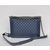 Dark blue lamb skin leather flap bag