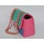 Pink Multiple color Leather Flap Bag