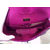 purple real python leather flap bag