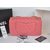 Original pink leather camellia charm flap bag