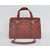 Dark red caviar leather handle bag