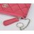 Thick stitching quilting leather zipper key holder purse