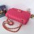 Fuchsia lamb skin leather reissue flap bag