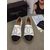 Calfskin leather rivet double C logo casual flats