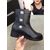 Original calfskin leather double C turn lock logo short boots