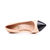 Leather Black point head pump