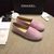 pink lambskin leather espadrilles loafers