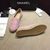 pink lambskin leather espadrilles loafers