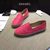 hot pink leather espadrilles loafers