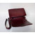 Claret Color Leather Flap Shoulder Chain Bag