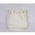 White cow hide leather bucket bag