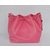 Fuchsia cow hide leather bucket bag