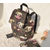 Flower pattern fabric backpack