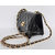 Black Patent Leather Turn Lock Chain Shoulder Bag