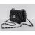 Black Patent Leather Turn Lock Chain Shoulder Bag