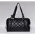 Black Quilting Lamb Skin Leather Chain Shoulder Bag