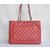 Quilting double chain tote bag Ball Skin Leather