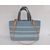 Denim shopping tote bag