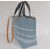 Denim large shopping tote bag