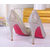 Shining rhinestone point head pump