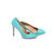 Blue Patent Leather Rivets Pump