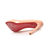 Pink patent leather platform pointed head pump