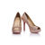 rhinestone peep toe platform pump