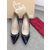 patent leather rivets pointed head pump