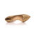 Gold pyrography gold satin pointed head pump