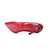 Red croco leather pointed head pump